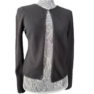 Lauren Ralph Lauren Women's Wool Cashmere Angora Blend Beaded Trim Sweater Small